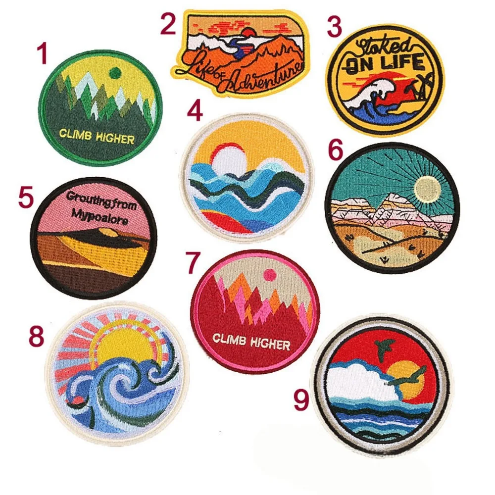 Adventure Awaits Embroidered Patch Iron Sew-On DIY Clothing Applique