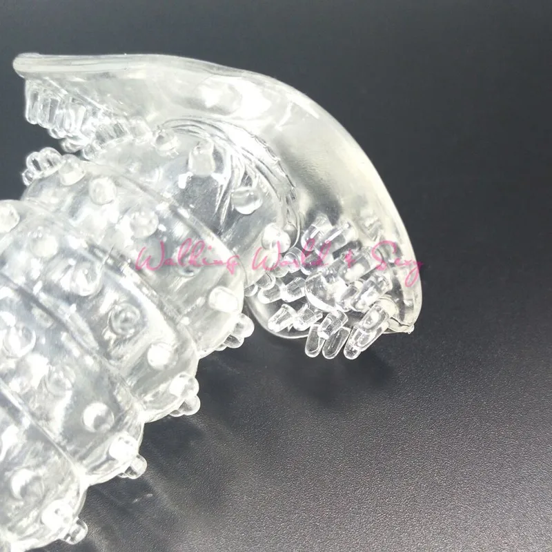 Adult Sex Toys For Men Big Heads Crystal Penis Sleeve Ring Dildo Delay Condom Flexible Enlarger Penis Sleeve Male Gay Cock Rings (2)