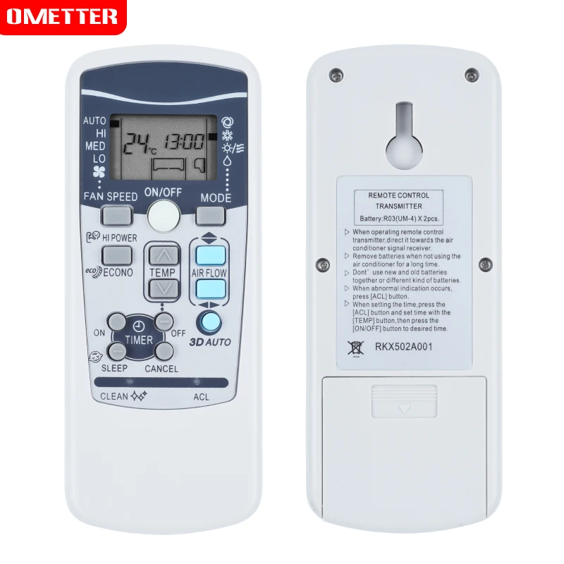 

Remote Control For Mitsubishi Air Conditioner RKX502A001, RKX502A001B, RKX502A001C, RKX502A001F, RKX502A001G