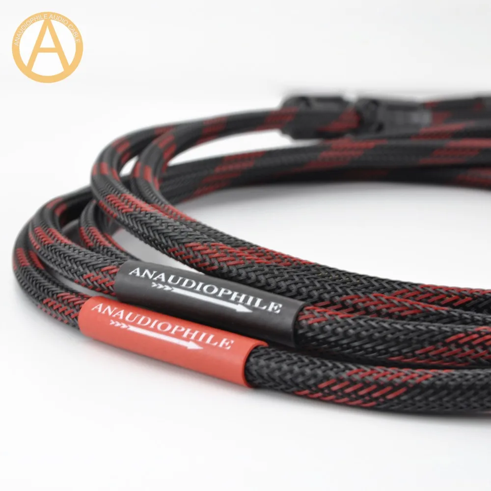 Hifi RCA Cable 4N OFC RCA Interconnect Cable 2RCA To 2RCA Male RCA Audio AV Cable Amplifier Preamplifier DAC Quad Ferrite Beads