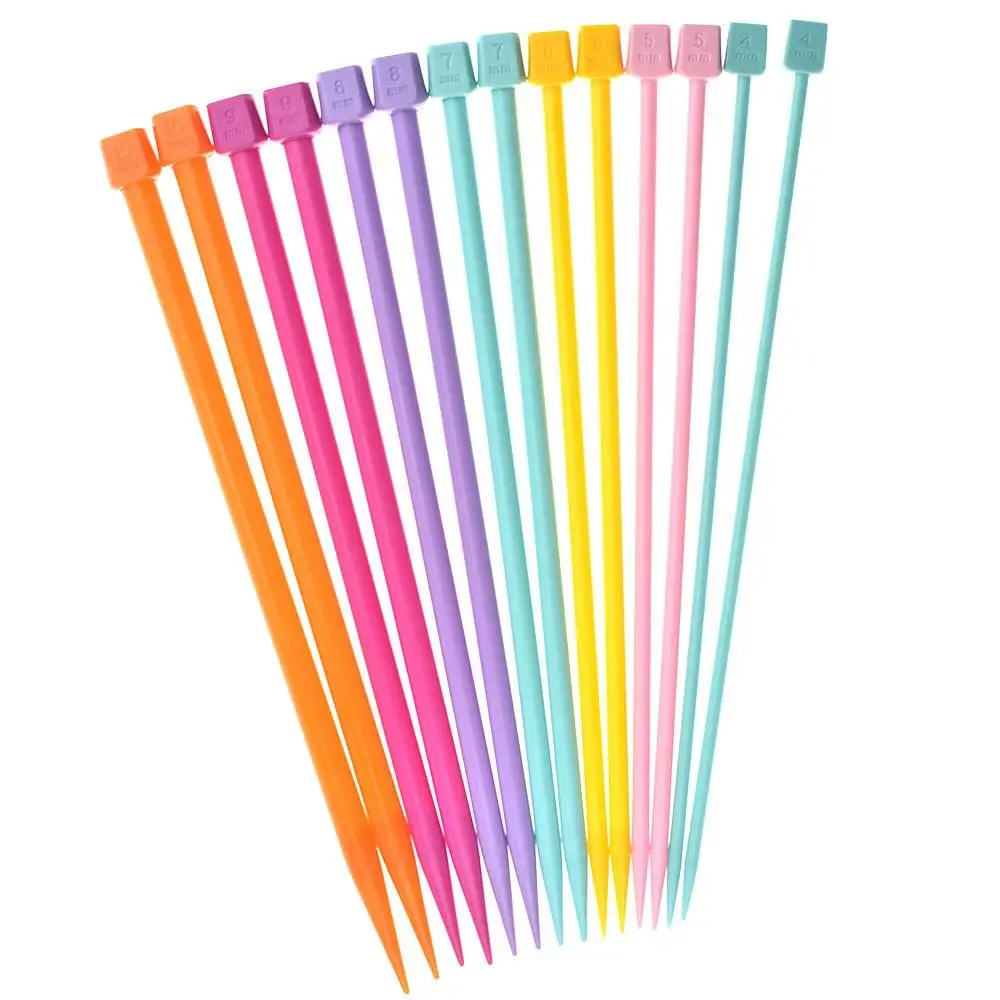 

14PCS Plastic Knitting Needle 25cm Hand-Woven Tool Household Knitting Sweater Wool Needle Set High Quality Wholesale