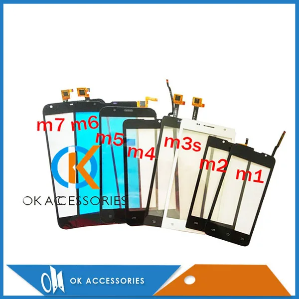 High Quality For Ark Benefit M1 M2 M3S M4 M5 M6 M7 Touch Screen Digitizer Replacement Part Black Color With Tape |