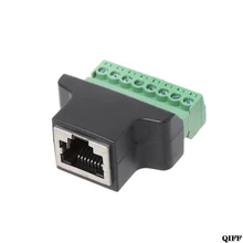 RJ45 Женский Винтовые клеммы 8-контактный разъём Ethernet коаксиальный кабель удлинитель адаптер Mar28