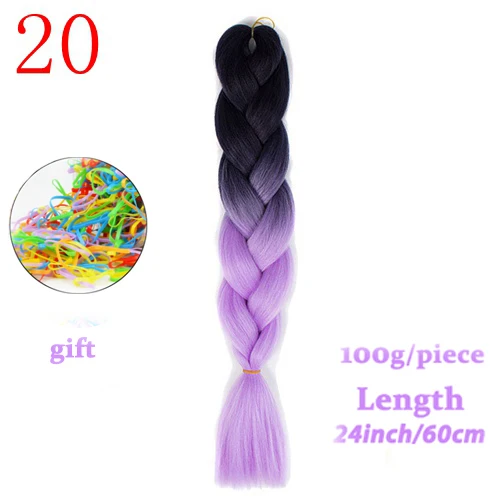 #22 MERISIHAIR, Омбре, 24 дюйма, 88 цветов,, синтетические вязанные волосы для наращивания, огромные косички, прически - Цвет: #22