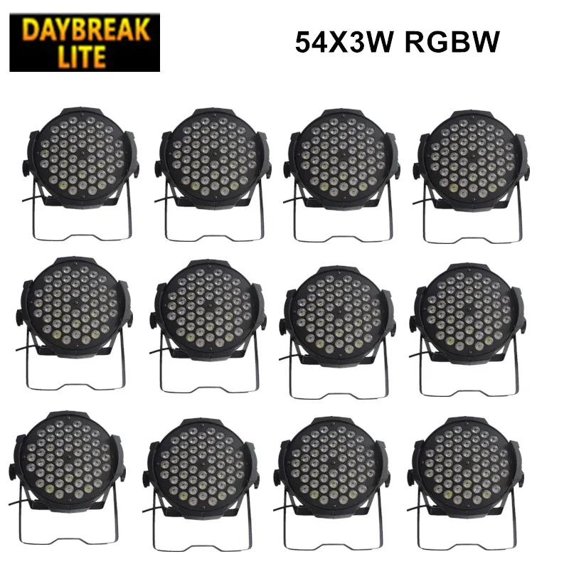 

54 x 3w RGBW led par light IP20 brightness dmx stage led wash effect lighting for disco club dj 12PCS/LOT
