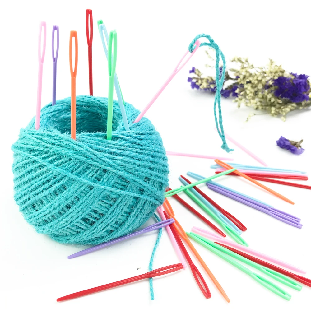 1Set(50PCs) Plastic Knitting Needles Seam Sewing Tool Needlework Needle