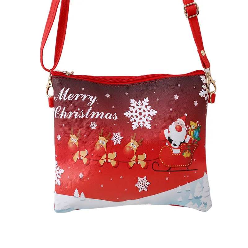 New Christmas Theme Kids Crossbody Bag Cartoon Elk Snowman Crossbody Bag Cartoon Elk Snowman