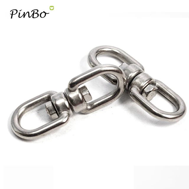 1pcs M6 Thickness 304 Stainless Steel Double End Eye Swivel Hook Shackle -  AliExpress