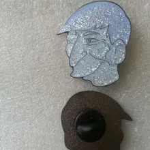 Мягкие эмалированные значки с серебряным блеском с черным никелевым покрытием