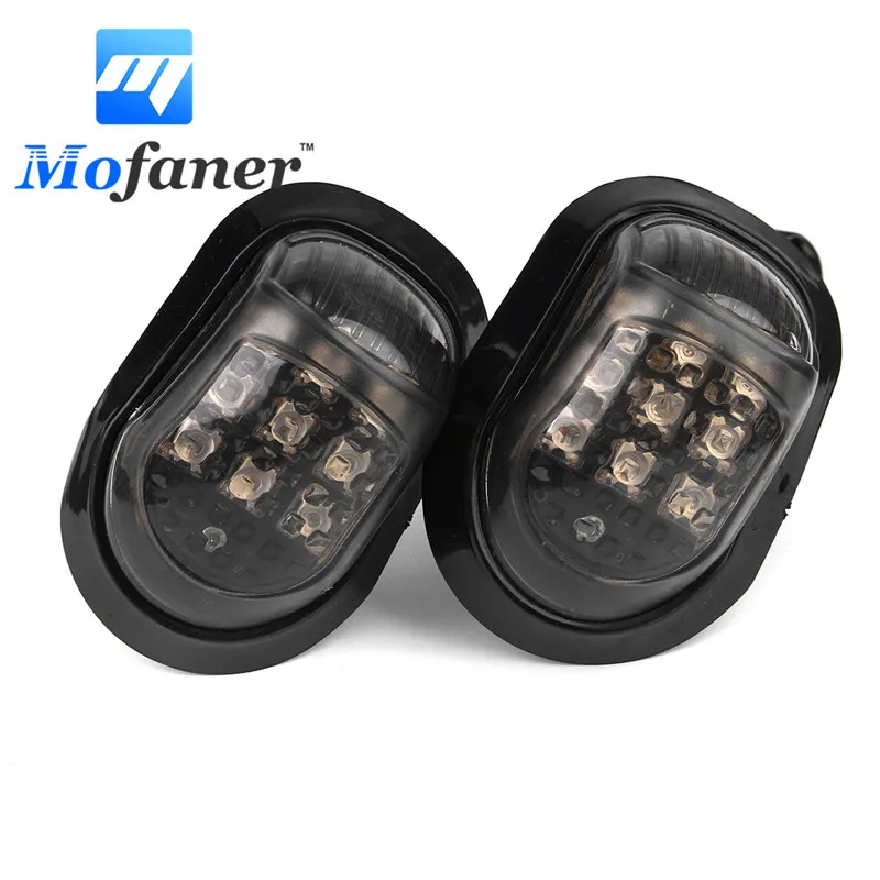 

Mofaner One Pair Motorcycle Flush Mount 9 LED Clear Turn Signal Light