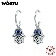 WOSTU подлинные серьги-гвоздики из серебра 925 пробы для женщин, ювелирные изделия из стерлингового серебра CQE244