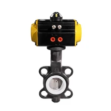 DN200 " чугун тела с Нержавеющая сталь DICS ptfe-уплотнения Пневматика Управление клапан Wafter соединения