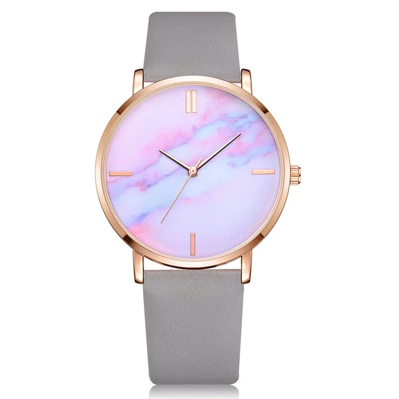 Женские кварцевые наручные часы ретро цветные кварцевые аналоговые женские часы повседневные женские часы reloj mujer Relogio Feminino 10 - Цвет: Gray Quartz Watch