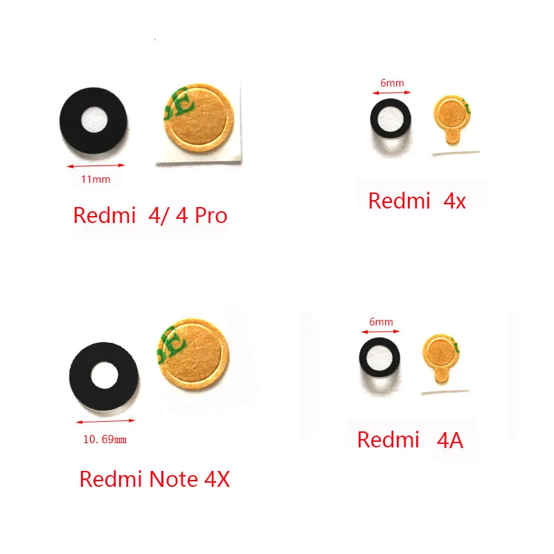 2 шт. для Xiaomi Redmi 4 Pro 4 Примечание 4x 4A Note4 чехол с отверстием для объектива задней камеры с Стикеры Запчасти для авто - изображение