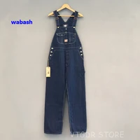 Bob Dong 40s Three-In-One Wabash Striped Overalls Vintage High Back Denim Pants 40s Retro Trousers 1