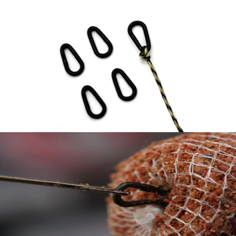 

20PCS Carp Fishing PVA Mesh Refill Link Loop Ring Tear Drop Link Loop Carp Rig Making Hook Bait Feeder Boillie Rigging Rig Hook