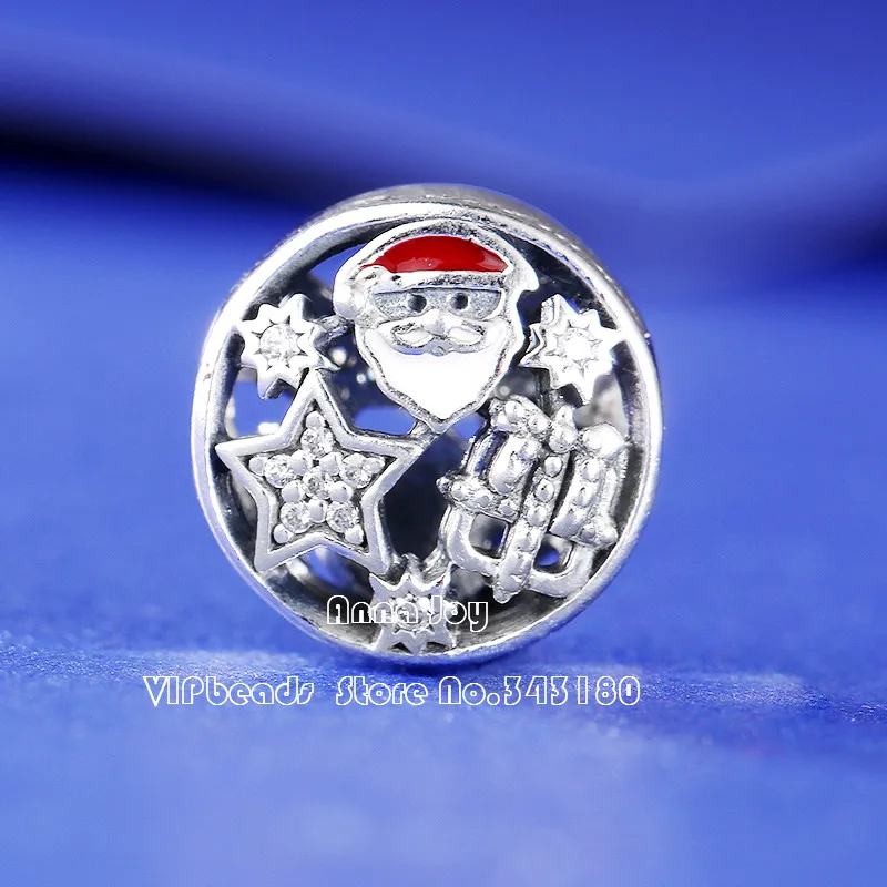 2017 Winter Release Sterling Silver Christmas Joy Mixed Enamel &amp Clear CZ Charm Beads Fit European Jewelry DIY Bracelets BE513 |