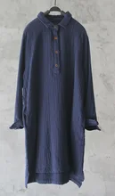 New products listed in the spring of 2016, the brand quality original design loose big yards asymmetric 100% cotton linen shirt