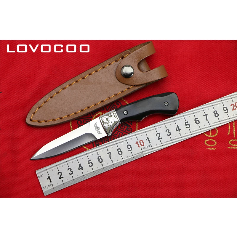 

LOVOCOO Bone Soul 440C blade steel resin handle Flipper folding knife Outdoor camping hunting pocket fruit Gift knives EDC tools