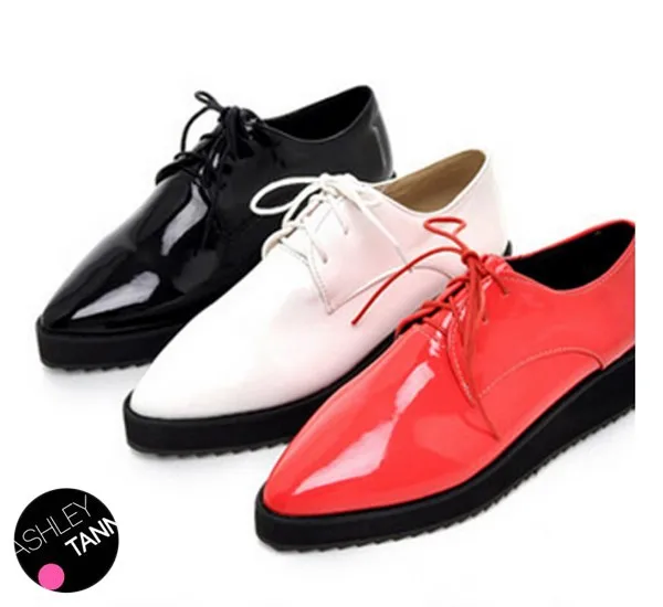 black and red flat shoes