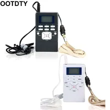 1 Набор Мини Портативный двухканальный с одной полоской светодиодный цифровой Дисплей FM радио с наушником для офисное собрание Применение расходные материалы