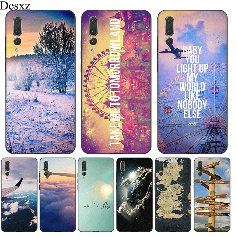 

Desxz Silicone Phone Case World Map Travel Plans For Huawei P20 P10 P30 P8 P9 Lite Pro P Smart Protection Cover