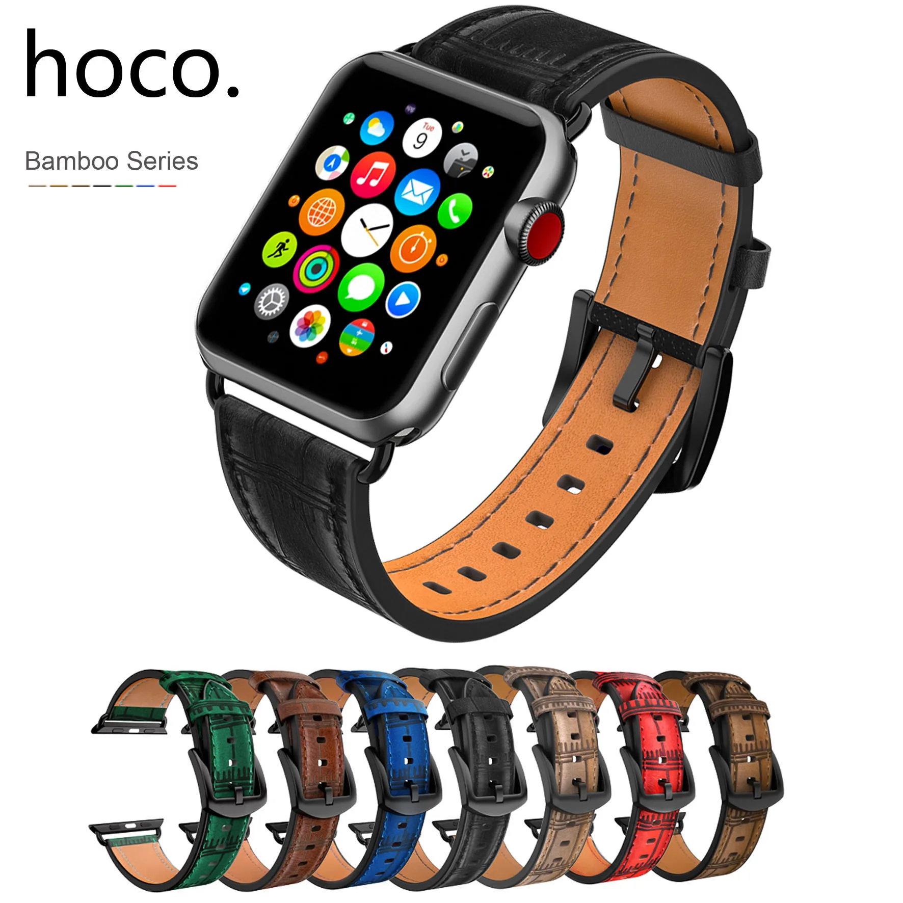 Ремешок HOCO из натуральной воловьей кожи для Apple Watch Band 38/40 мм 42/44 классический