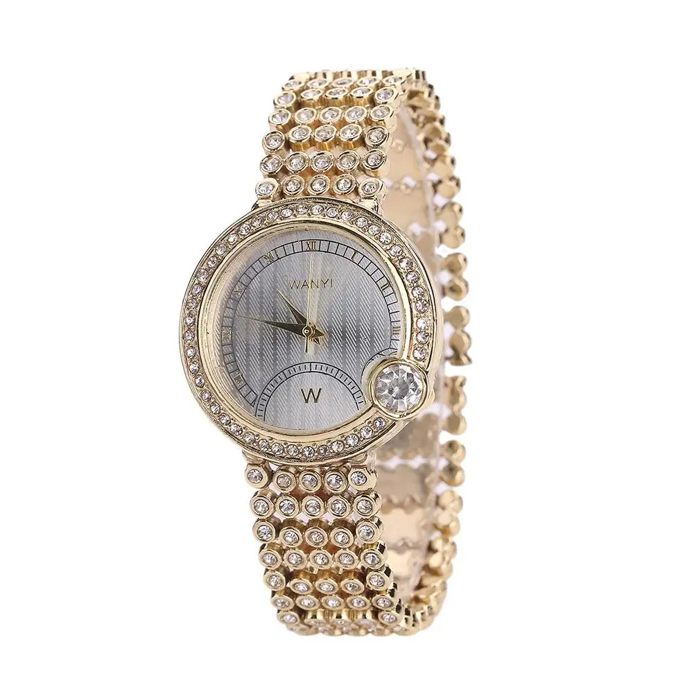 

Fashion Top Brand Luxury Women's Fashion Stainless Steel Band Rhinestone Analog Quartz Wrist Watch Gift relogio feminino
