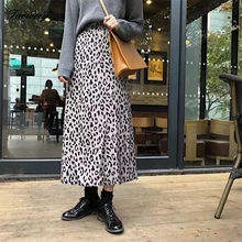 Для женщин пикантные леопардовые юбки с разрезом и высокой талией ласточкин хвост дамы Вечеринка Клубные юбки женский низ