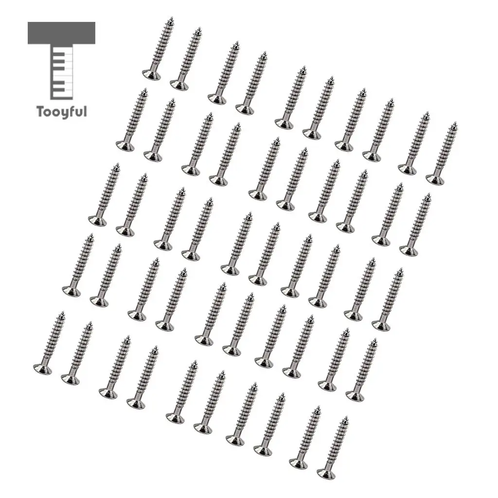Tooyful 50 шт. никелевые гитарные винты перемычки тремоло мост монтажные винты для электрогитары бас части