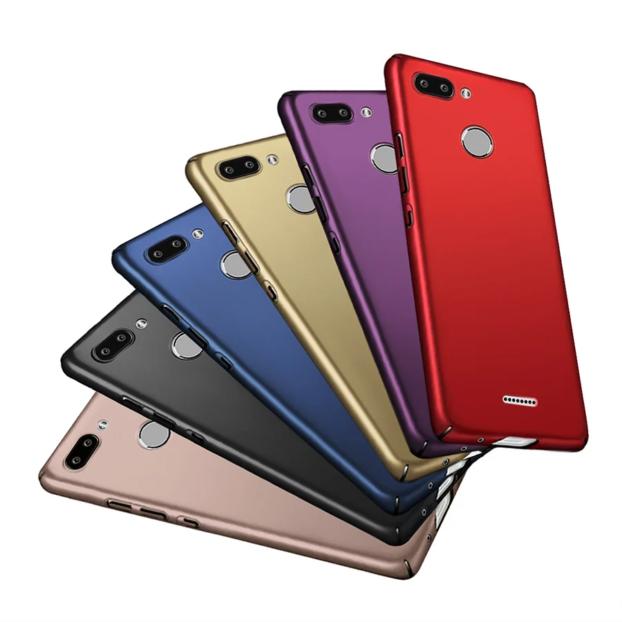 

Luxury Hard Phone Case For Xiaomi Xiomi Redmi 6 Case Cover Matte Protector Back Cover For Xiaomi Redmi 6 Redmi6 Case Bumper 5.45