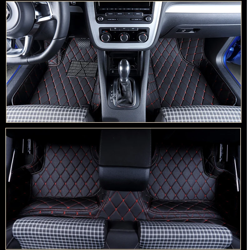 

lsrtw2017 luxury fiber leather car interior floor mat for Volkswagen Scirocco 2008 2009 2010 2011 2012 2013 2014 2015 2016 2017