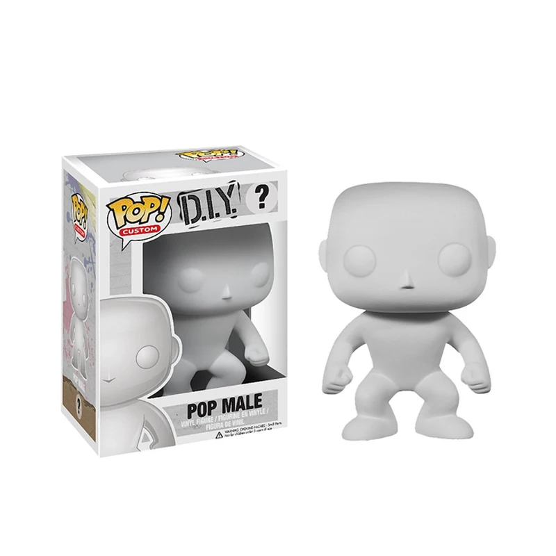 FUNKO POP Новое поступление мужской женский DIY тело популярная фигурка игрушки Виниловая фигурка Коллекция Модель игрушки для детей Рождественский подарок - Цвет: Белый