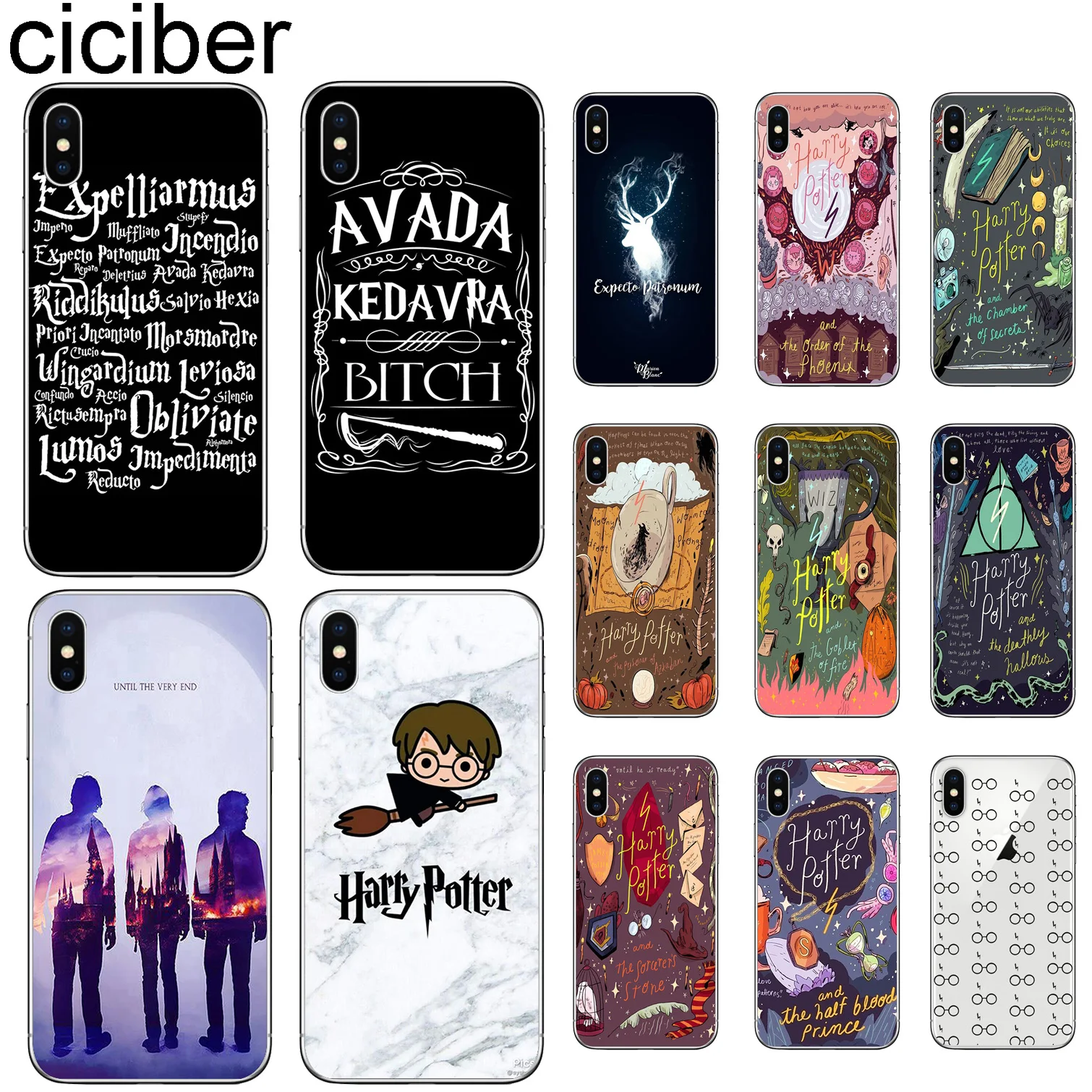 

ciciber Cute Harry Potter For Iphone 7 8 6 6S Plus 5S SE X XR XS MAX Clear Soft Silicone TPU Cover Phone Cases Fundas Coque Capa