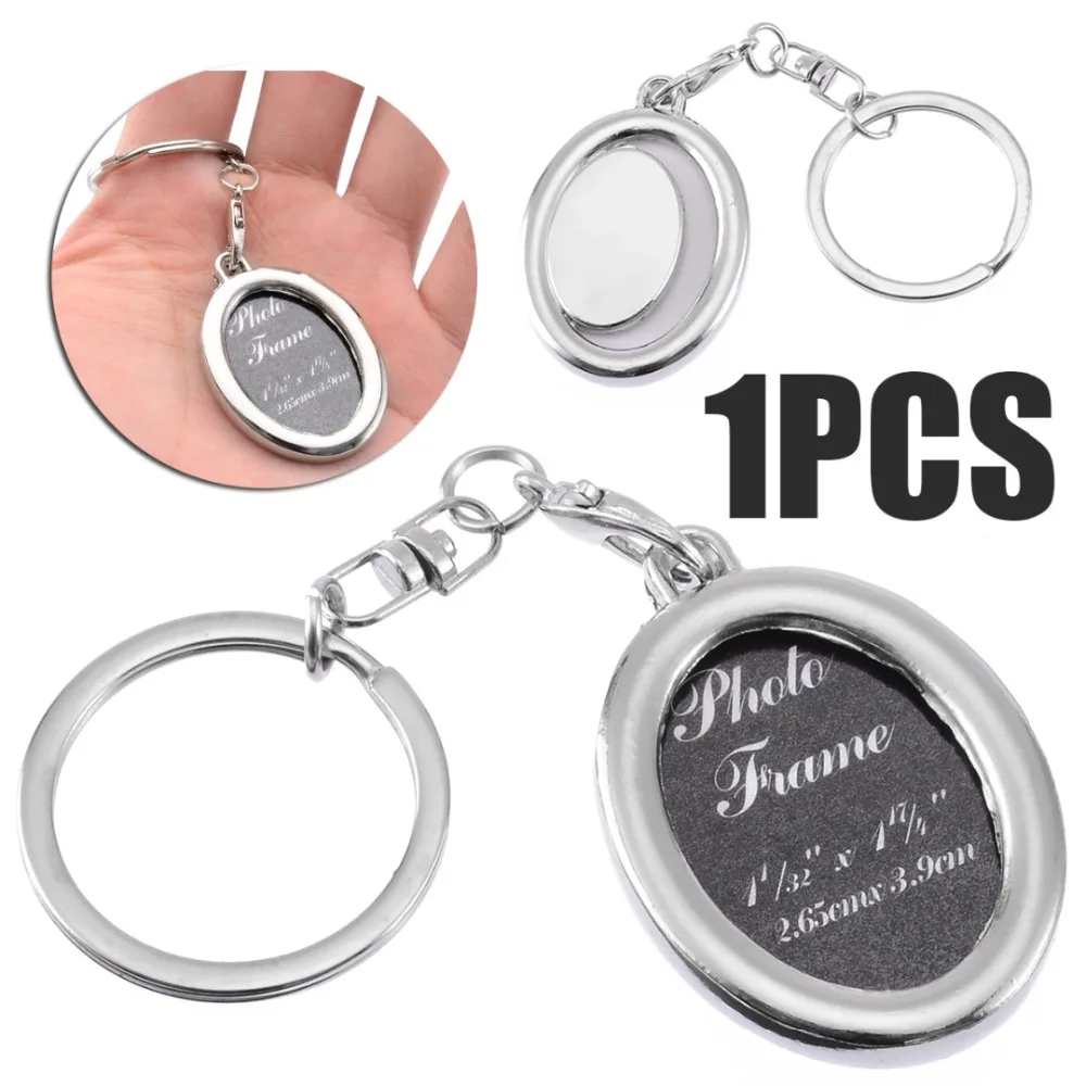 5 Types Creative Keychain Insert Photo Picture Frame Custom Keyring