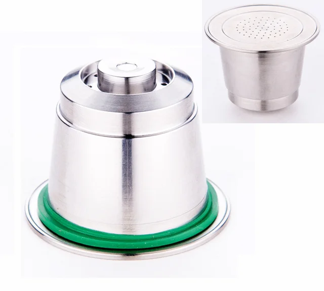 Best Price  LM1220 Stainless Steel Metal Refillable Nespresso Coffee Capsule Reusable Refills Pods Refilling Reusable Coffee capsulas