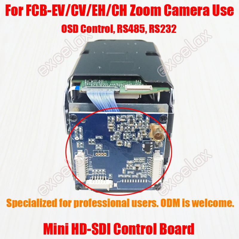 Zoom Camera Module Mini 3G HD SDI Decoding Board for FCB-EV CV EH CH Series HD Block Camera w/ RS485 RS232 VISCA Focus OSD Menu