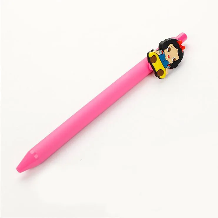 Гелевые кавайные ручки сладкой принцессы 0,5 мм, черная ручка с рисунком, подарок для детей, офисные школьные принадлежности, канцелярские принадлежности для папелария G022 - Цвет: Светло-серый
