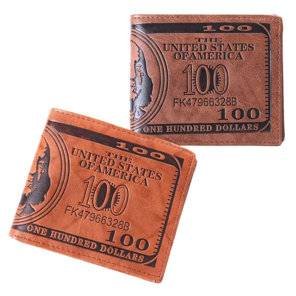 

New Fashion Men 1 PC US Dollar Bill Wallet PU Dollar Men Wallet