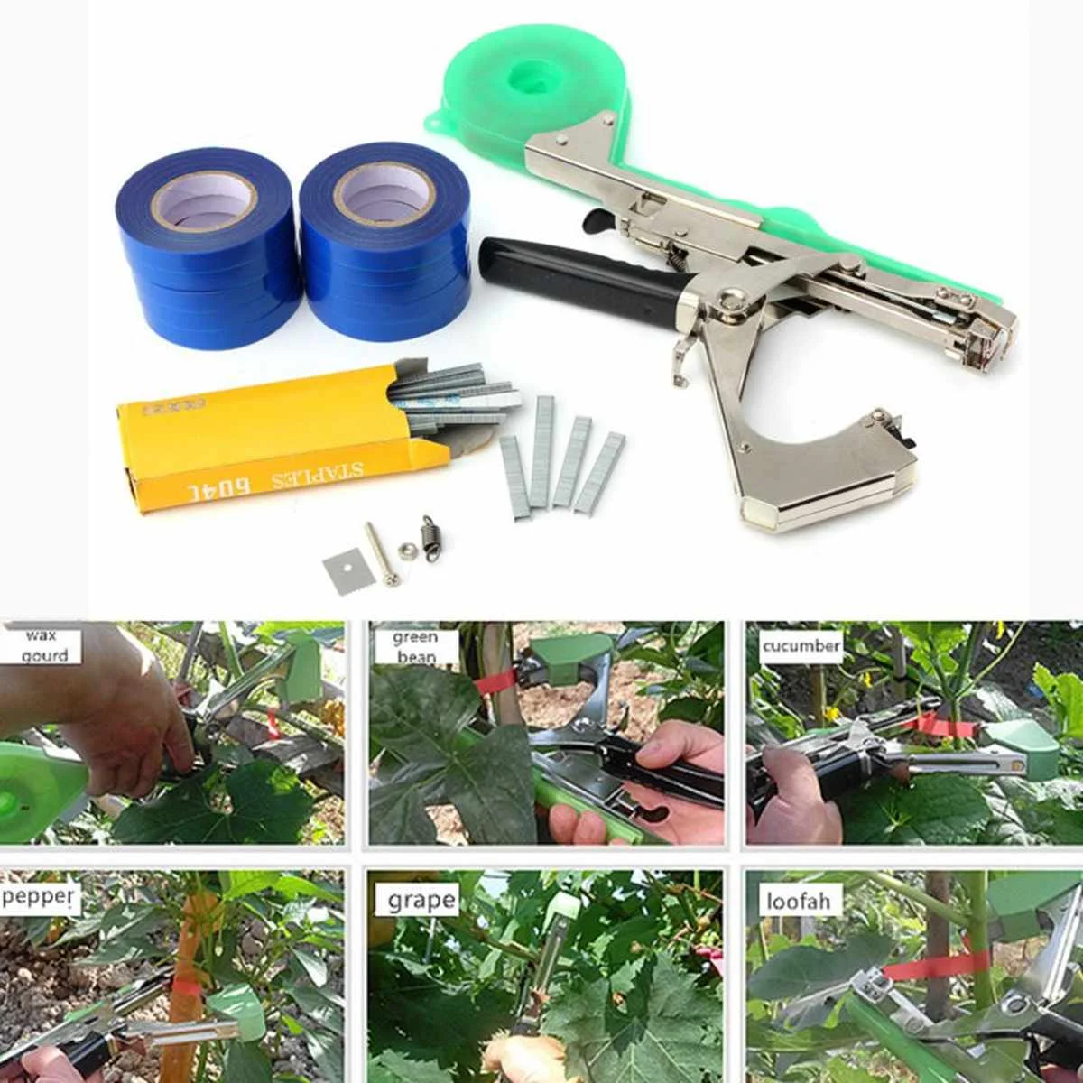 

Plant Tying Tool Tapener Machine Branch Hand Tying Machine Tapetool Tapener Cutter Garden Tool