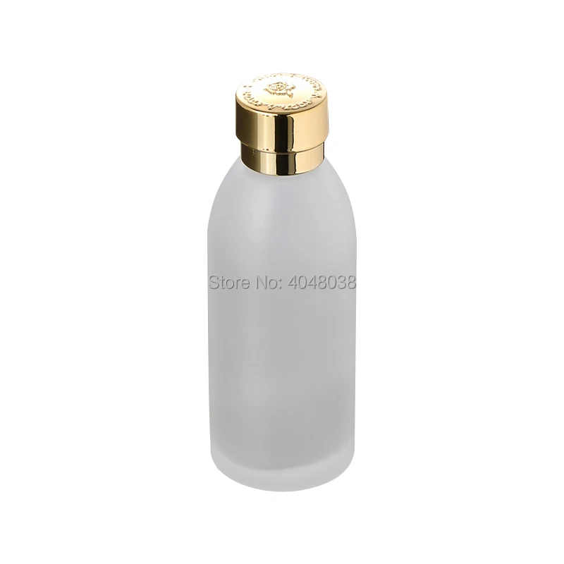 Refillable Cosmetic Container Frosted Glass Toner Bottle with Inner Plug Empty Portable Makeup Astringent Refillable 120ML 5 PCS (2)