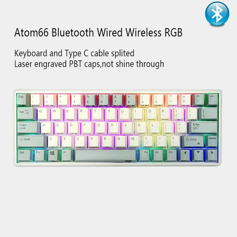 RGB сливы 66 75 84 87 108 Bluetooth 4,0 USB двойной режим 35g Realforce структура емкостная клавиатура