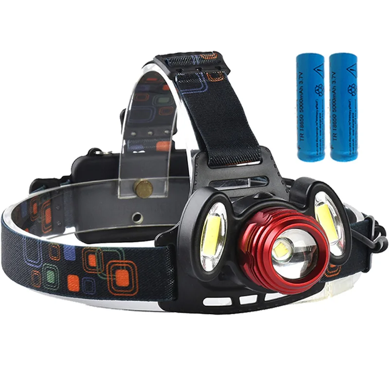 

ZK20 NEW LED Headlamp High Lumens 9 Modes 5LED Light Ultra Bright Headlight 18650 USB Rechargeable Flashlight IPX5 Waterproof