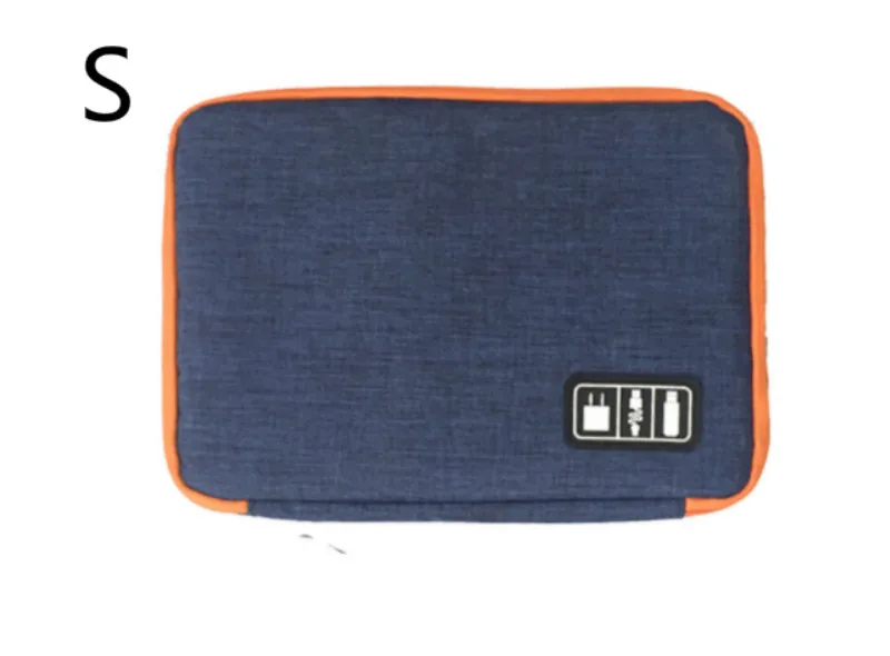 Электронные аксессуары сумка для хранения USB органайзер для кабеля данных сумка защитный чехол для iPad цифровой гаджет - Цвет: blue-s