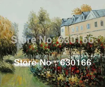 

Museum Quality Famous Reproductions Oil Paintings - The Garden at Fontenay, 1874 by Pierre Auguste Renoir Horizontal