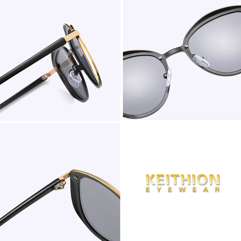 kEITHION Luxury Women Sunglasses Fashion Round Ladies Vintage Retro Brand Designer Oversized Female Sun Glasses oculos gafas