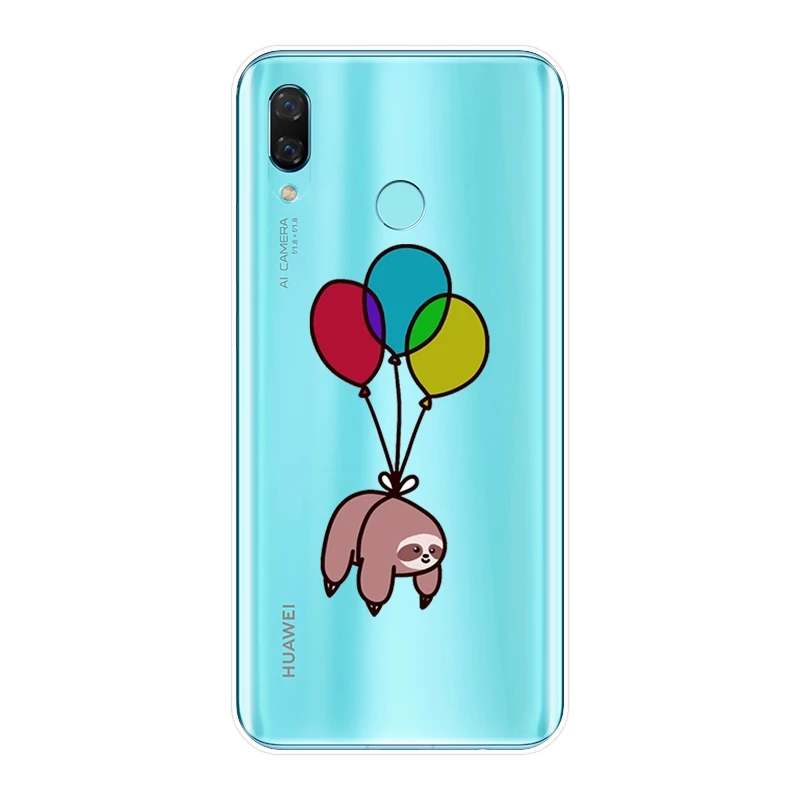 Забавный чехол Kawaii Loth для телефона Huawei Nova 3 3I 3E 2i 2 Lite Plus силиконовая Мягкая задняя