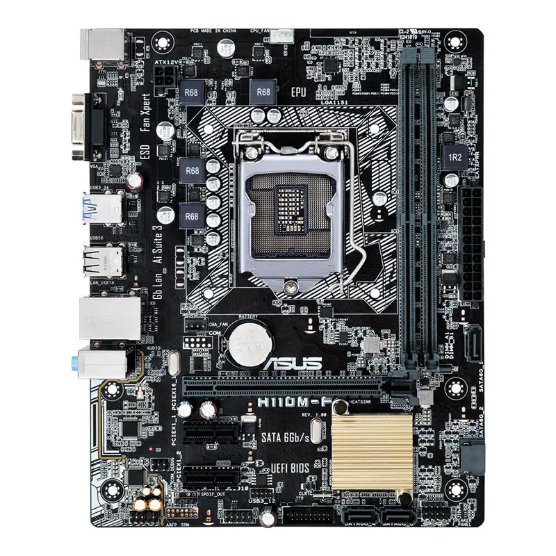 H110M-F LGA1151 pin Настольная компьютерная материнская плата M-ATX небольшая поддержка DDR4