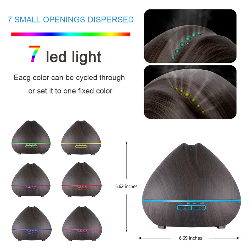 Goede Diffuserlove 500MLAir Luchtbevochtiger Afstandsbediening Essentiële Olie Diffuser Humidificador Mist Maker LED Aroma Diffusor Aromatherapie