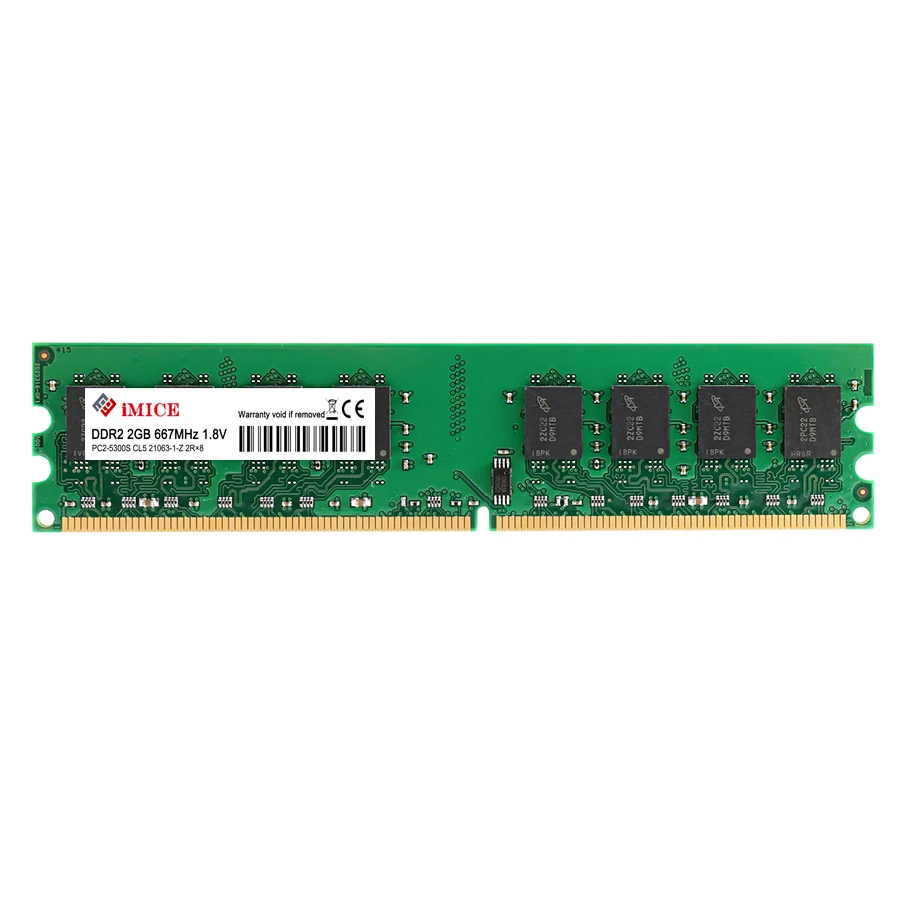 SNOAMOO Настольный ПК DDR2 2X2 Гб ОЗУ 800 МГц 667 МГц PC2-5300U CL6 240Pin 1,8 в память для AMD и Intel совместимая Компьютерная память